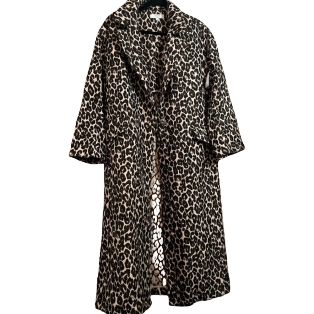 Victor Alfaro Leopard Jacquard Coat XS - Picture 8 of 15